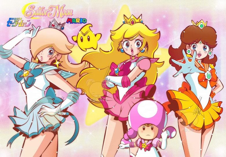 'In the name of the #MushroomKingdom, we'll punish you!' 
🍄🌙
#SailorMoon #Kodansha #ToeiAnimation #NaokoTakeuchi 
#SuperMarioBros #Nintendo #PrincessPeach #PrincessDaisy #Toadette #Rosalina
