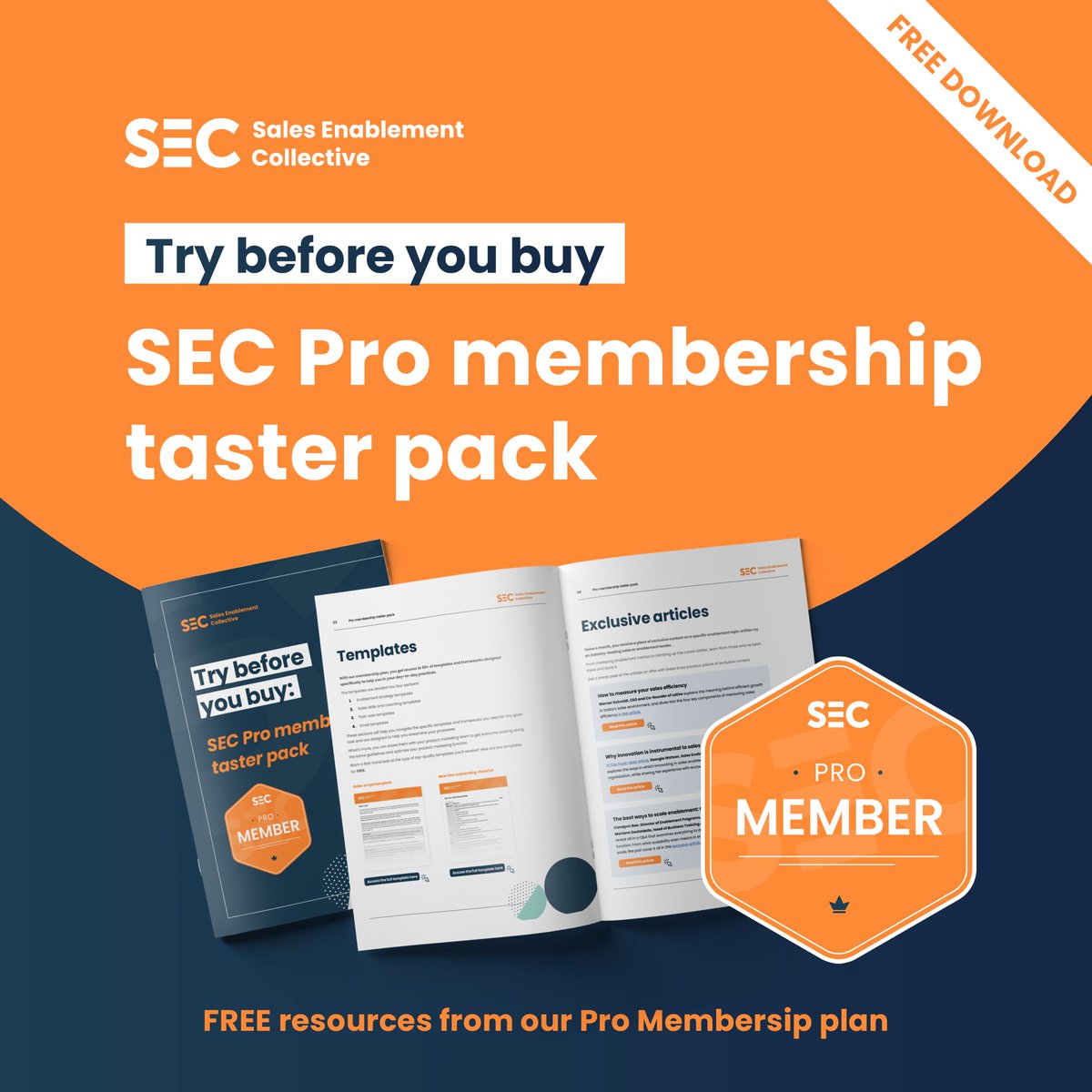 Investing in your professional growth can feel like a big decision. That's why we've put together a specially designed taster pack of all the great resources our Pro membership plan has to offer! 🎉

Download your free taster now👇

bit.ly/3M8qBYI

#salesenablement