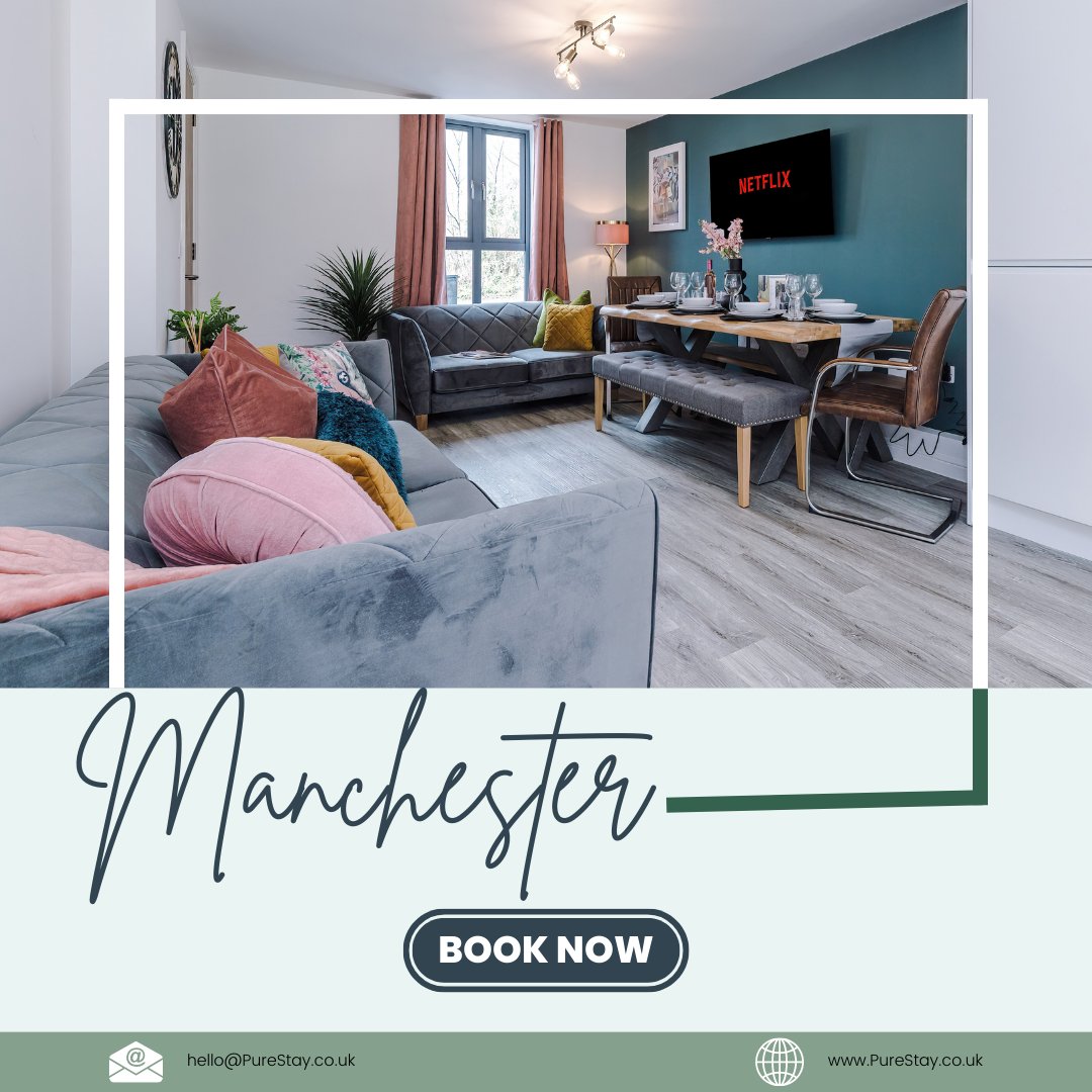 PureStay_UK's tweet photo. Looking for a comfortable and convenient stay in Manchester? Our accommodation is tailor-made for contractors and corporate bookings. Book now and enjoy a hassle-free stay!

LINK IN OUR BIO. https://t.co/PAS6yUSEbd