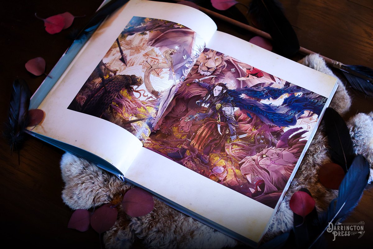 DarringtonPress's tweet photo. The Chronicles of Exandria Vol I: The Tale of Vox Machina is out now!

With over 250 pages of stunning art by talented Critter artists from around the world, this gorgeous coffee table book lets you relive the first half of the Vox Machina campaign. 🎨🖌

https://t.co/vdRAsri70L https://t.co/pDZ9ZcIxIp