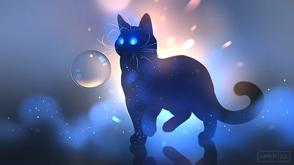 Some of my latest black void star cat artwork series!