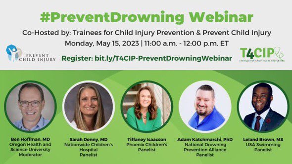 Dr. Sarah Denny (@sdennymd) on Twitter photo Thank you <a href="/T4CIP_/">T4CIP (Trainees for Child Injury Prevention)</a> for inviting me to participate in the #PreventDrowning webinar and many thanks to Moderator <a href="/DrBenHoffman/">Ben hoffman</a> and my co-panelists Tiffaney Isaacson (<a href="/KidsStaySafe/">Center4Health&Safety</a> ), Adam Katchmarchi (<a href="/drownalliance/">NDPA</a> ) & Leland Brown (<a href="/USASwimming/">USA Swimming</a> ). Thank you <a href="/T4CIP_/">T4CIP (Trainees for Child Injury Prevention)</a> for inviting me to participate in the #PreventDrowning webinar and many thanks to Moderator <a href="/DrBenHoffman/">Ben hoffman</a> and my co-panelists Tiffaney Isaacson (<a href="/KidsStaySafe/">Center4Health&Safety</a> ), Adam Katchmarchi (<a href="/drownalliance/">NDPA</a> ) & Leland Brown (<a href="/USASwimming/">USA Swimming</a> ).
