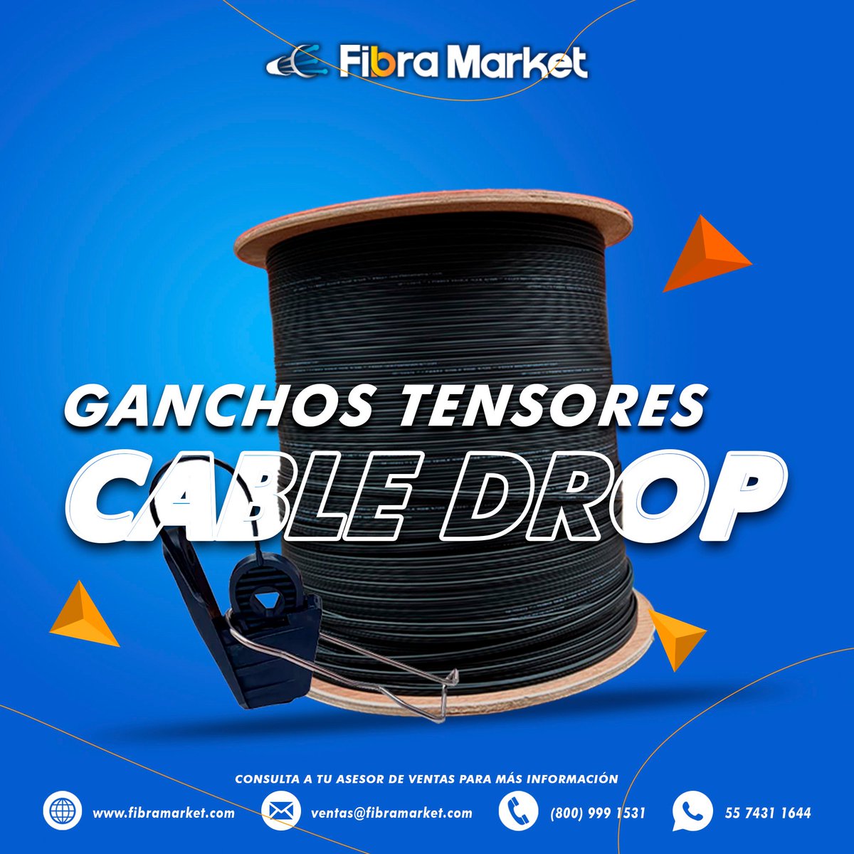 FibraMarket's tweet photo. 🔸Gancho tensor para cable🔸
Su diseño evita el daño de la fibra al momento de la instalación, y ajusta la fuerza y tensión que requiere.
#fibraoptica #telecom #tecnologia #redes #ingenieros #proyecto #ftth #fttx #cabledrop https://t.co/khyMfQJE75