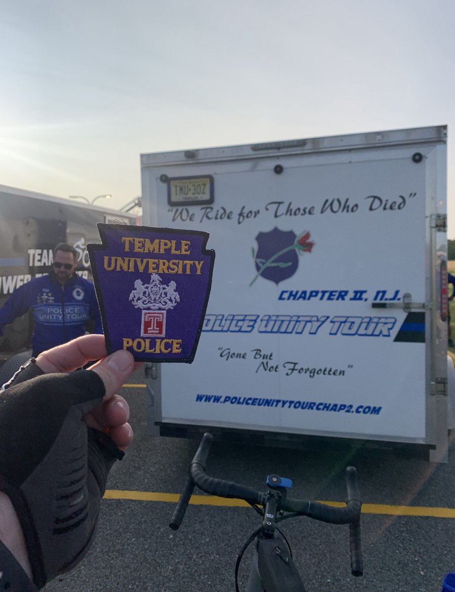 TU_Police's tweet photo. This year's 'Bike 2 DC - Ride To Honor' event featured Sgt. Borden, Evesham PD K9 unit and his bike chapter who rode to honor Sgt. Fitzgerald.

The team carried TUPD patches along their journey from Charlotte, NC to the National Law Enforcement Officers Memorial in D.C.

#TUProud https://t.co/aomBrDMkgY