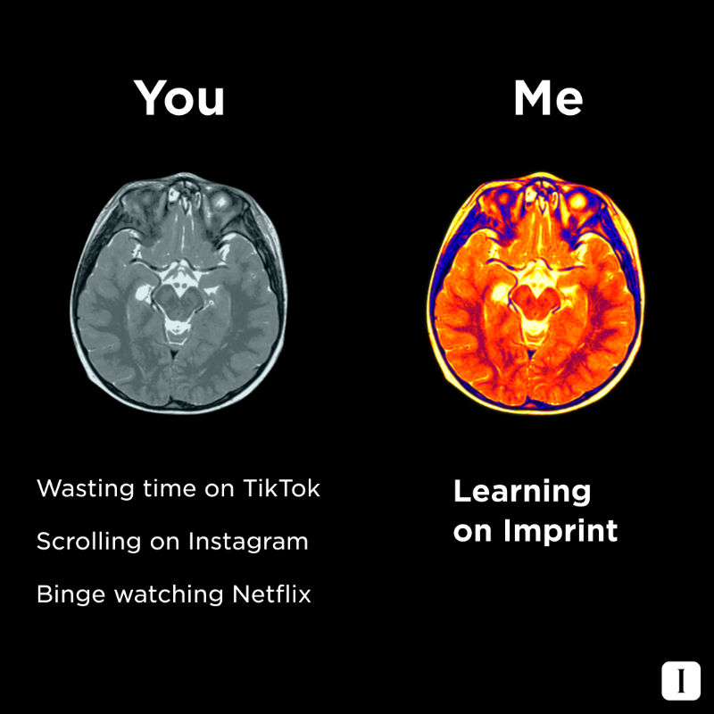 imprint's tweet photo. Chris, Imprint user: "I find myself putting down social media and picking up Imprint. My brain and my development thanks you."