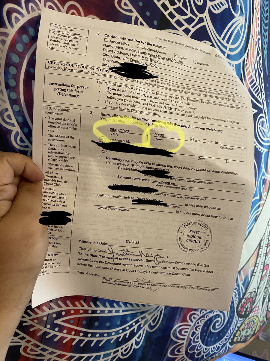 🚨 EVICTION 🚨 I am being evicted. I thought I was ok, they stopped bothering me & I kept paying my rent, but the LL has taken it to court as of 5/4. I will have nowhere to live after 6/7/23. PROOF IS ATTACHED. C-sh/pp &VM- brookielove44 p&yp&l same. GFM- gofund.me/4d1e6954