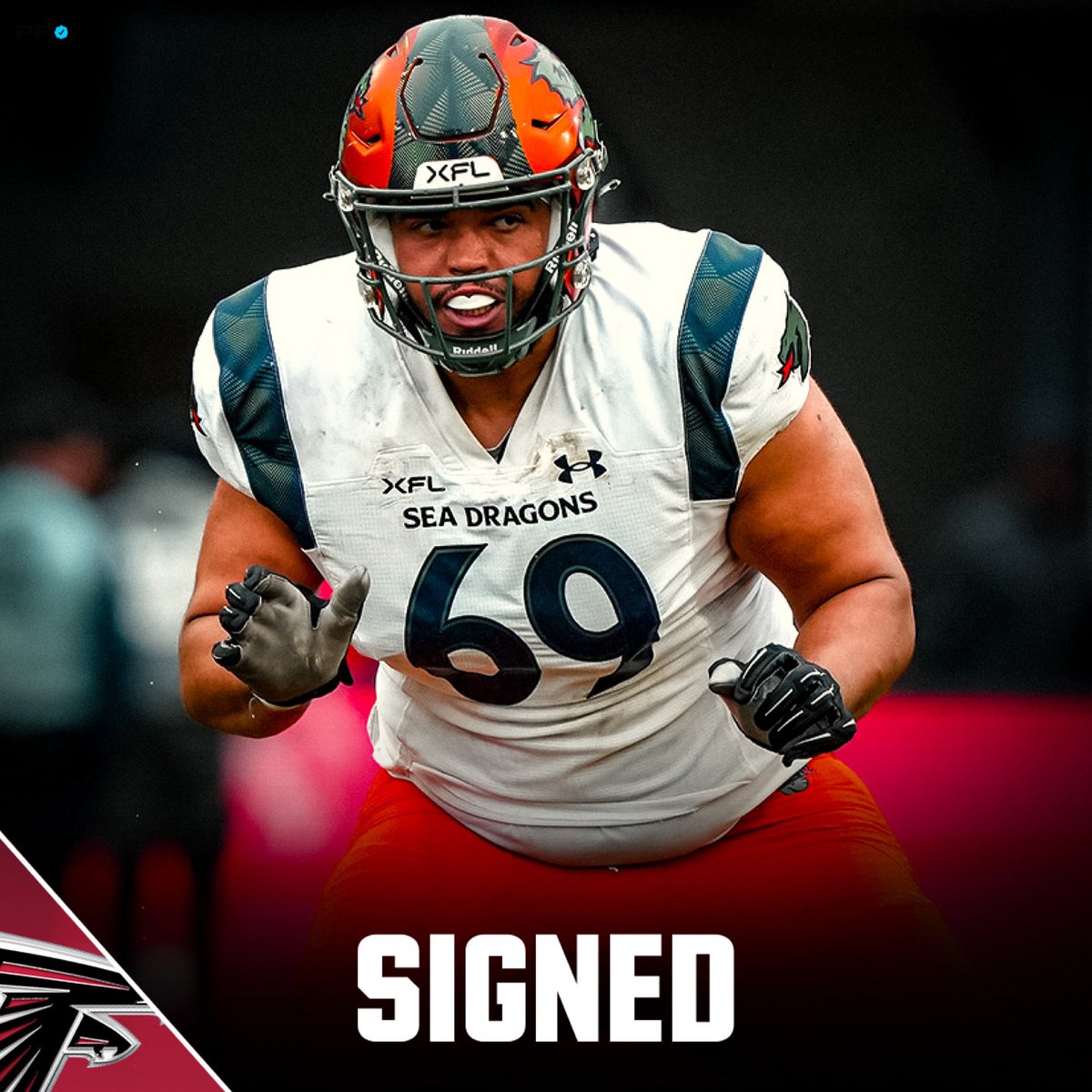 The #Falcons signed Sea Dragons OT Barry Wesley.