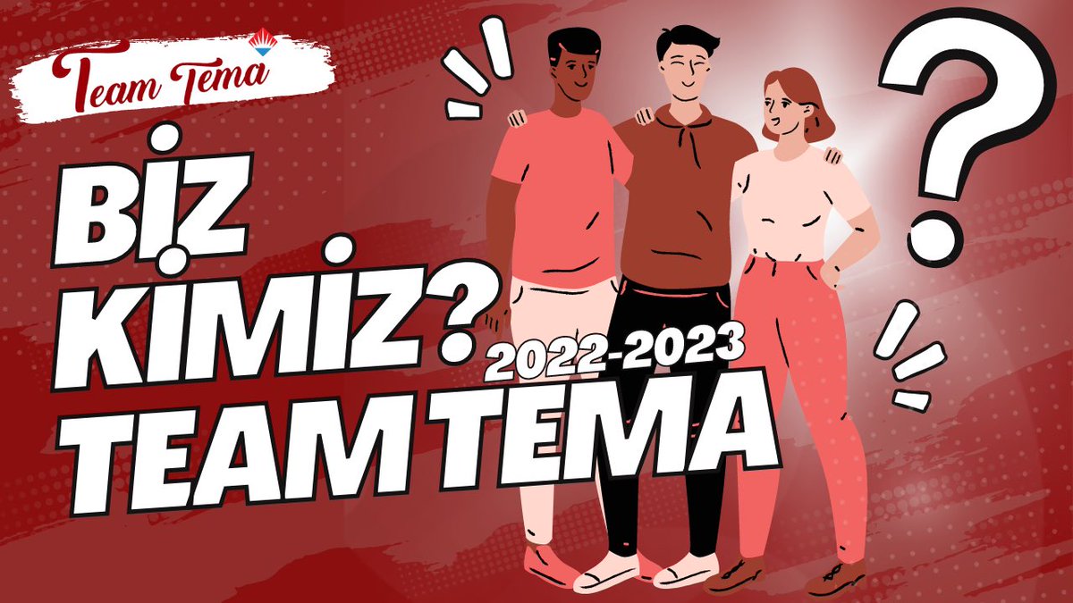 Team Tema Proje Geliştirme ve Yönetim ekibi olarak YouTube kanalımızda ilk videomuz "Biz Kimiz: Team Tema" başlığı altında yayınlanmıştır!  youtu.be/AimIQ2ih3JY