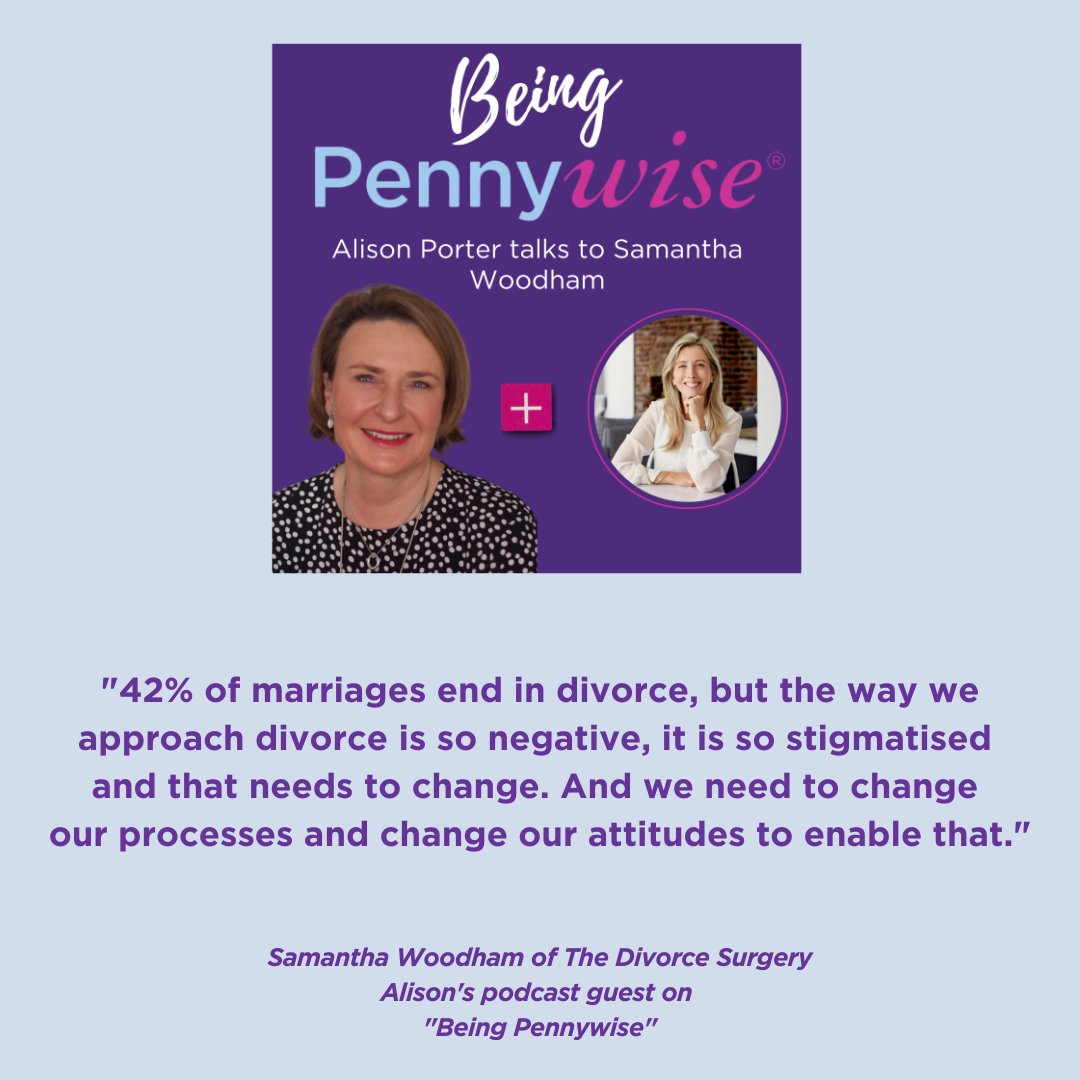 In episode 2 of Being Pennywise, Alison speaks to <a href="/WoodhamSamantha/">Samantha Woodham</a>, Barrister and Co-Founder of The Divorce Surgery, to discuss the One Couple, One Lawyer approach.

Listen here: ow.ly/urhP50OnK4R 

#FamilyLaw #TheArtofUntyingTheKnot #TheDivorceSurgery #OneCoupleOneLawyer