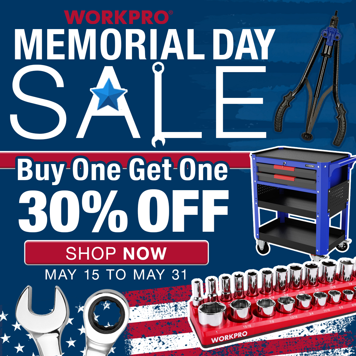 🇺🇸Head on over to workprotools.store to take advantage of our sitewide SALE! 📢BOGO 30% OFF everything! 
...
#workprotools #toolsale #tooldeals #diytools #toolsofthetrade #mechanictools #toolsets #toolset #gardeningtools