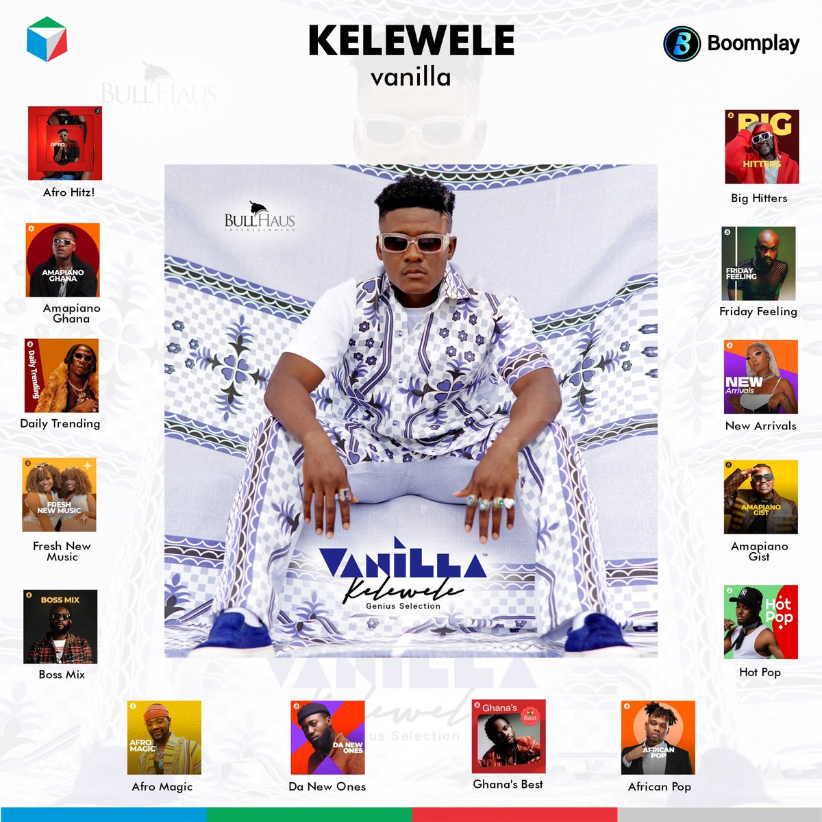 highvibesdc's tweet photo. Big Thanks to @BoomplayMusic for the support ✅✅ 

Stream @vanillamuzik_ new single Kelewele on Boomplay now 🚨🚨.. Link in his bio 

#vanillamuzik #bullhaus #bullhausentertainment #music #playlist #highvibes #highvibesdistribution https://t.co/P0OxGln0hB
