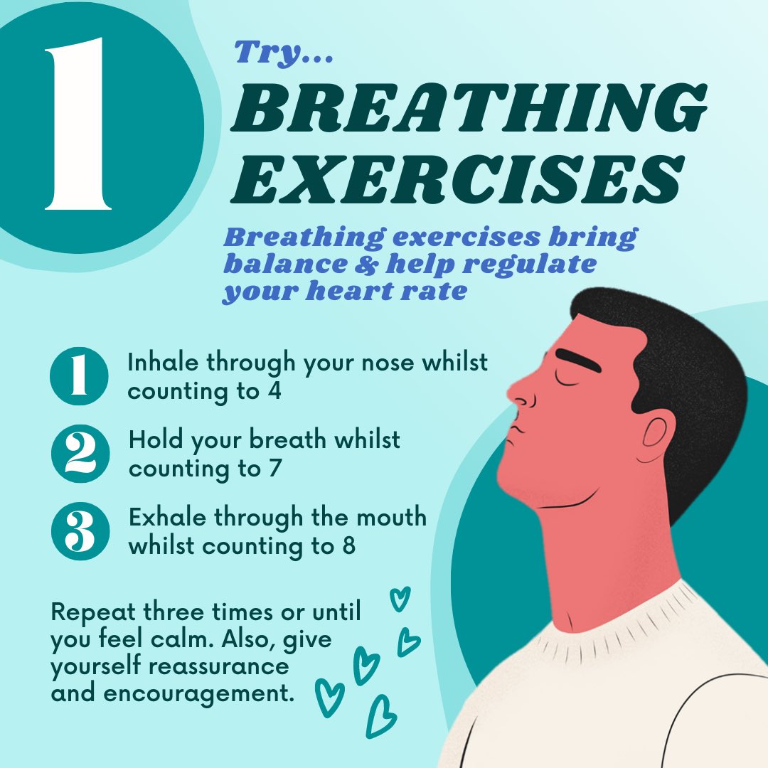 studentservbsc's tweet photo. It’s common to feel anxious at this time of year due to exams and assignment deadlines.📚

Swipe through our #MentalHealthAwarenessWeek resource for techniques to help cope with anxiety. 💚

Book an exam stress support workshop:
👉 https://t.co/puBrTVSGtY

@barnetsouthgate #MHAW https://t.co/kmJ1QPvhU4