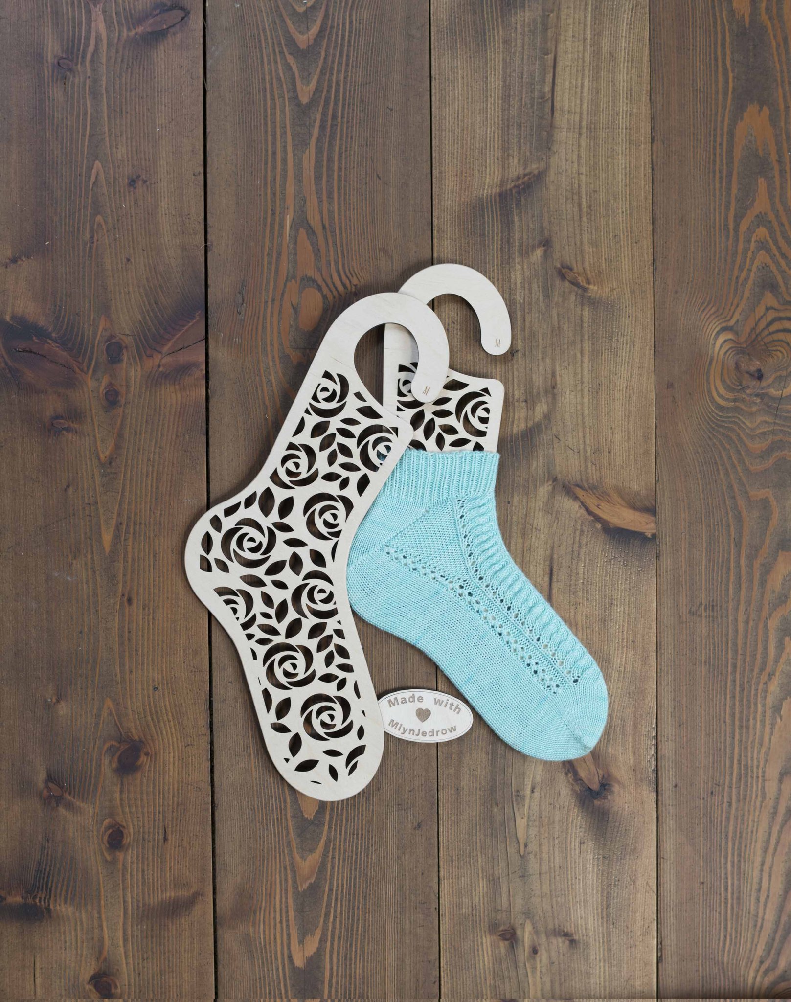 Higher Sock Blockers for Knitting, Set of 2, Wooden Sock Form, Personalized Gift for Knitter