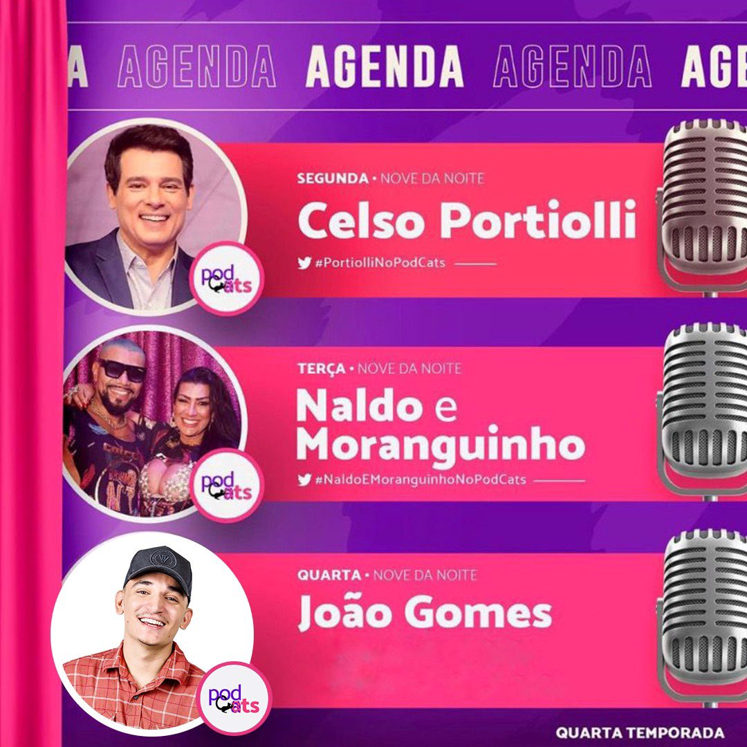 joaogomescant0r's tweet image. Nesta quarta-feira (17) ás 21h - João Gomes vai participar do PodCats 🐈‍⬛ 
#podcats #4temporada #estamosdevolta
