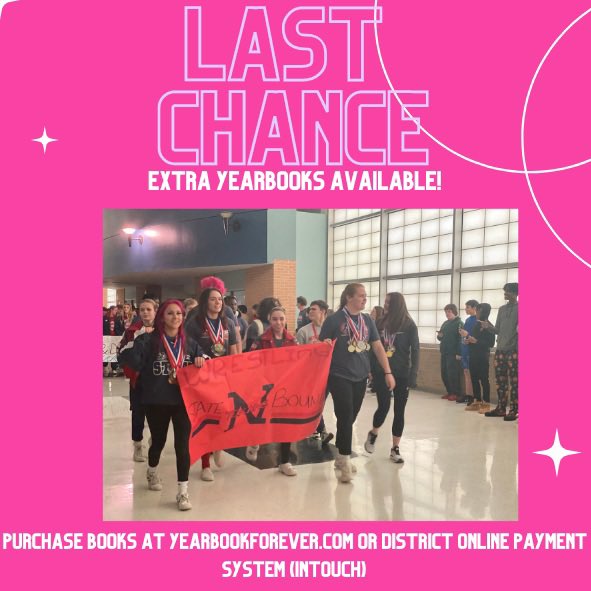 GUESS WHAT!! We still have some Yearbooks left for sale!! Order now at Yearbookforever.com • 🗓️Distribution day is May 16th during all lunches!! 📍Gym Foyer by the concession stands, enter through the South Gym 👉Must bring your ID & Yearbook ticket & Cash for concessions