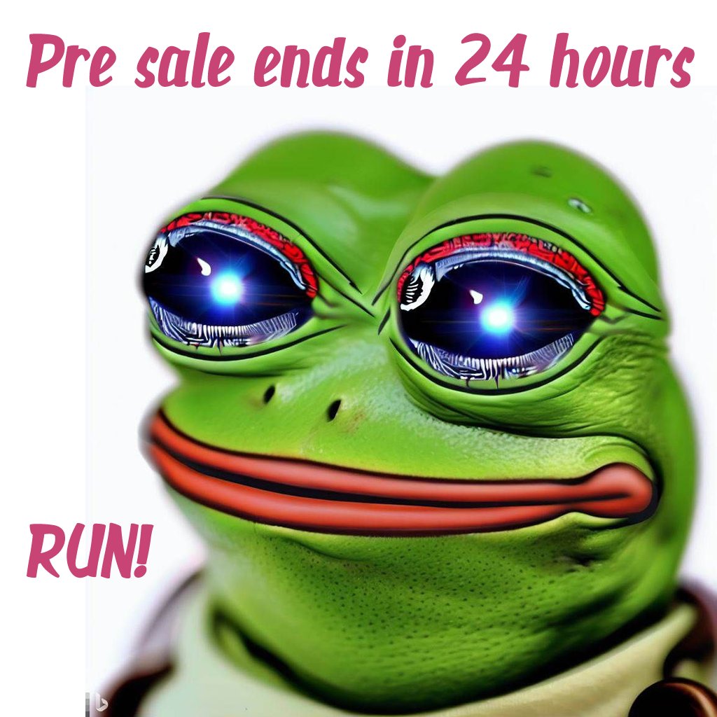🚀⏰ Less than 24 hours left for the pre-sale to end! Don't miss out on the opportunity to become the CEOs of all Memes. Join us now and secure your spot in this revolutionary project. 🐸📈
Pre Sale Link: pinksale.finance/launchpad/0xE7…
#PEPEAICEO #MEMECOIN #PEPE #NEWCEO #PinkSale