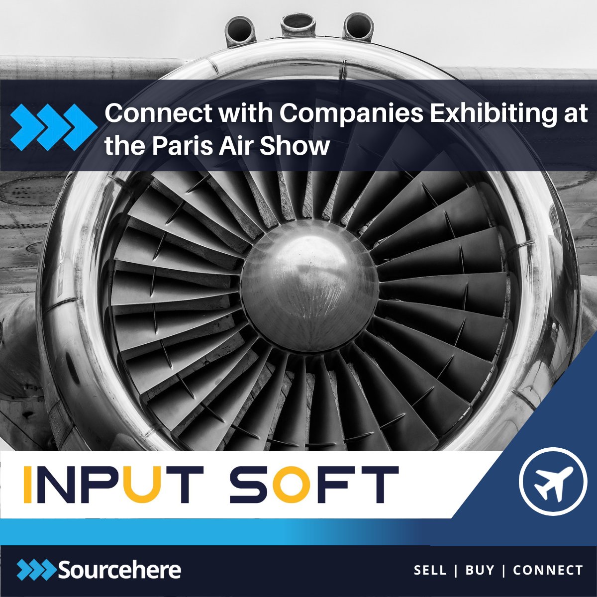 source_here's tweet image. @InputSoftware solutions help improve passenger and #airline services, reduce costs, and optimize #technological processes during ground operations.  Sign up for #free on @source_here to connect with them before @salondubourget 

#parisairshow #aerospace #aviation #defense
