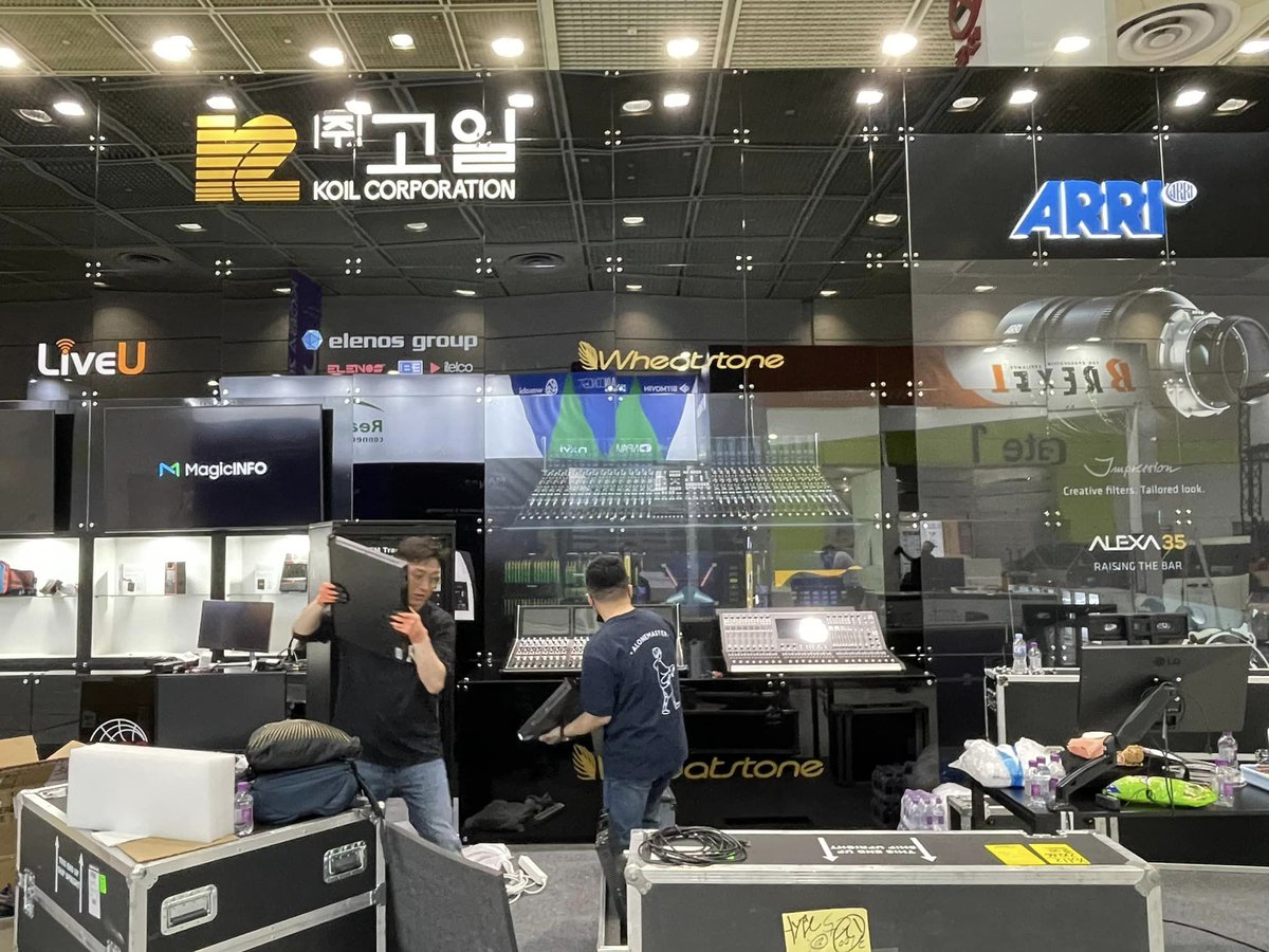 Wheatstone_Corp's tweet image. We're in Seoul, Korea at #KOBA. Look for the Wheatstone sign to experience the latest in #AoIP studios.