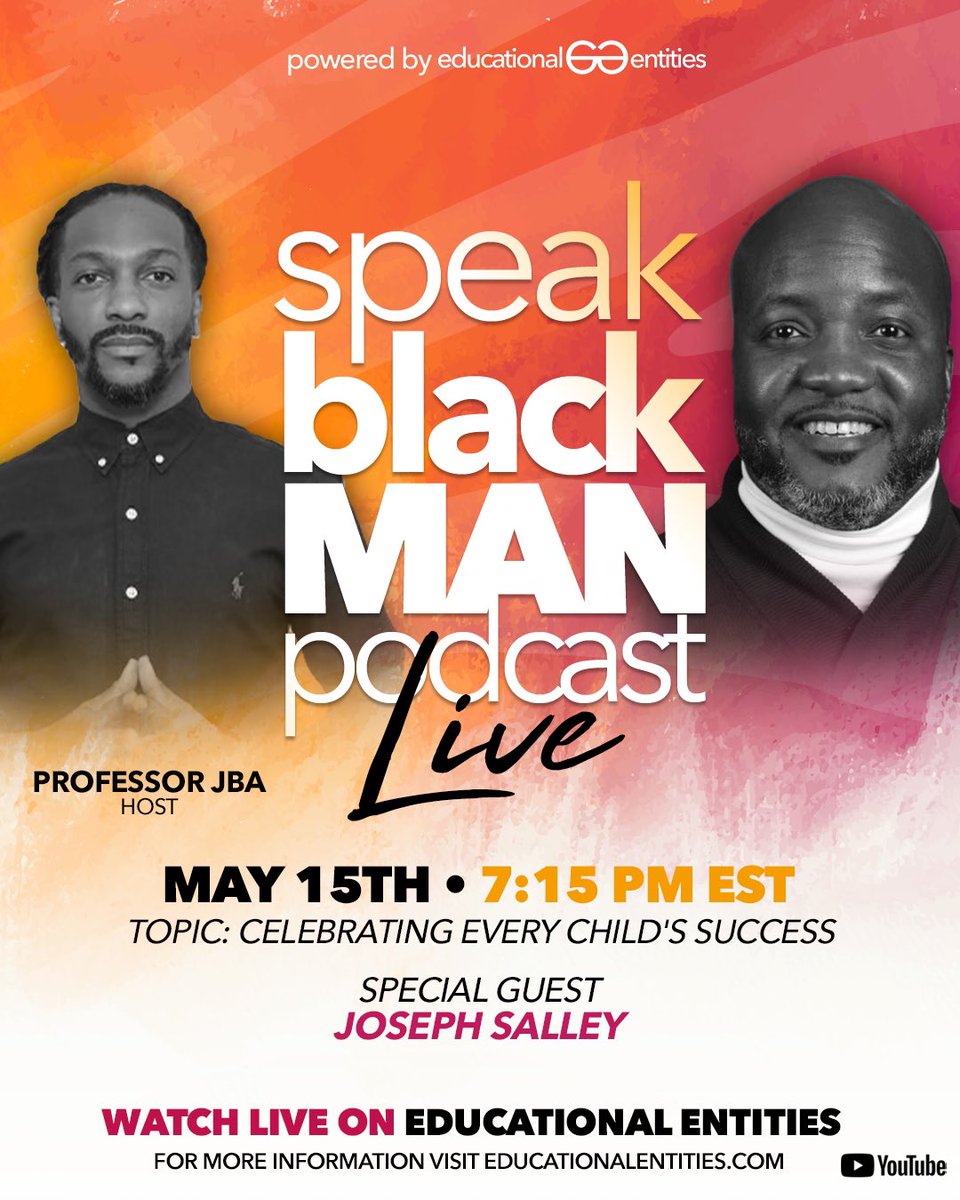 SBM Episode 18 features educational leader, Joseph Salley! Join us as we discuss celebrating every child’s success. 🔗educationalentities.com #SBM #podcast #parentvoice #edchat #WeNeedBlackTeachers #SEL #ProfessorJBA 🎙️