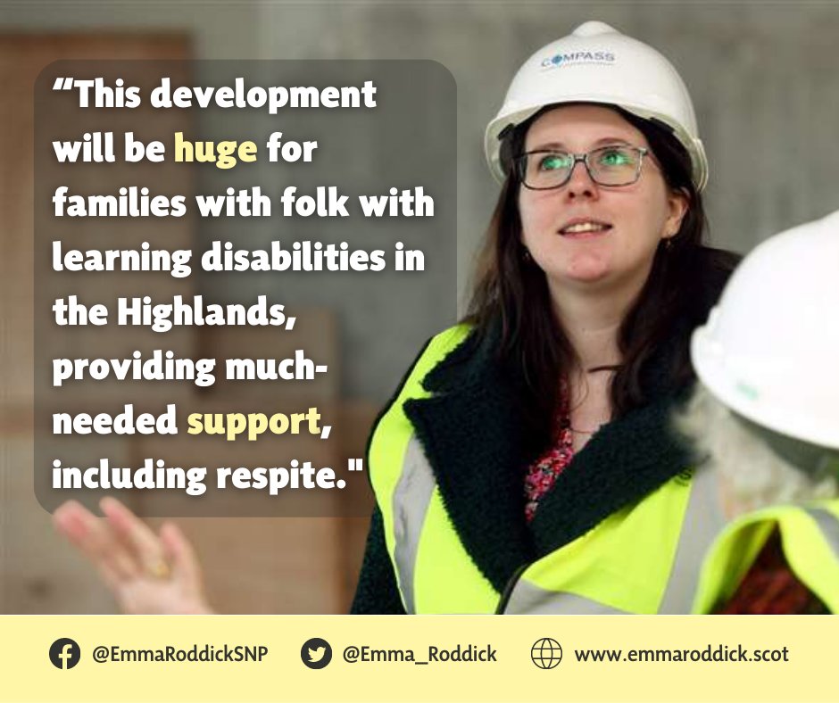 Emma Roddick MSP (@emmaroddicksnp) on Twitter photo ☀️I had a great time at the new Haven Centre in Inverness last month.
👨👧👦The multi-service project, led by <a href="/enfhaven/">Elsie Normington Foundation</a>, is going to make such a difference to folk across the Highlands, and I can’t wait until it begins welcoming users.
💻Read: inverness-courier.co.uk/news/centre-fo… ☀️I had a great time at the new Haven Centre in Inverness last month.
👨👧👦The multi-service project, led by <a href="/enfhaven/">Elsie Normington Foundation</a>, is going to make such a difference to folk across the Highlands, and I can’t wait until it begins welcoming users.
💻Read: inverness-courier.co.uk/news/centre-fo…