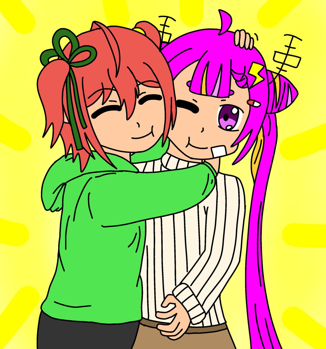TakoXan's tweet photo. Fuyo and Riro meeting for the first time IRL. Have fun, you two.
#Fartistic #FuyoCloverfield
#idrewriro #RiroRon https://t.co/5BrT9ekIbn