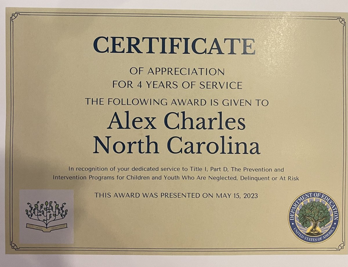 Day one of the NDTAC Annual Conference in Washington D.C. is off to a great start. Congratulations, Alex Charles, on your leadership with the Title I, Part D program in North Carolina.  #NCDPI_OFP