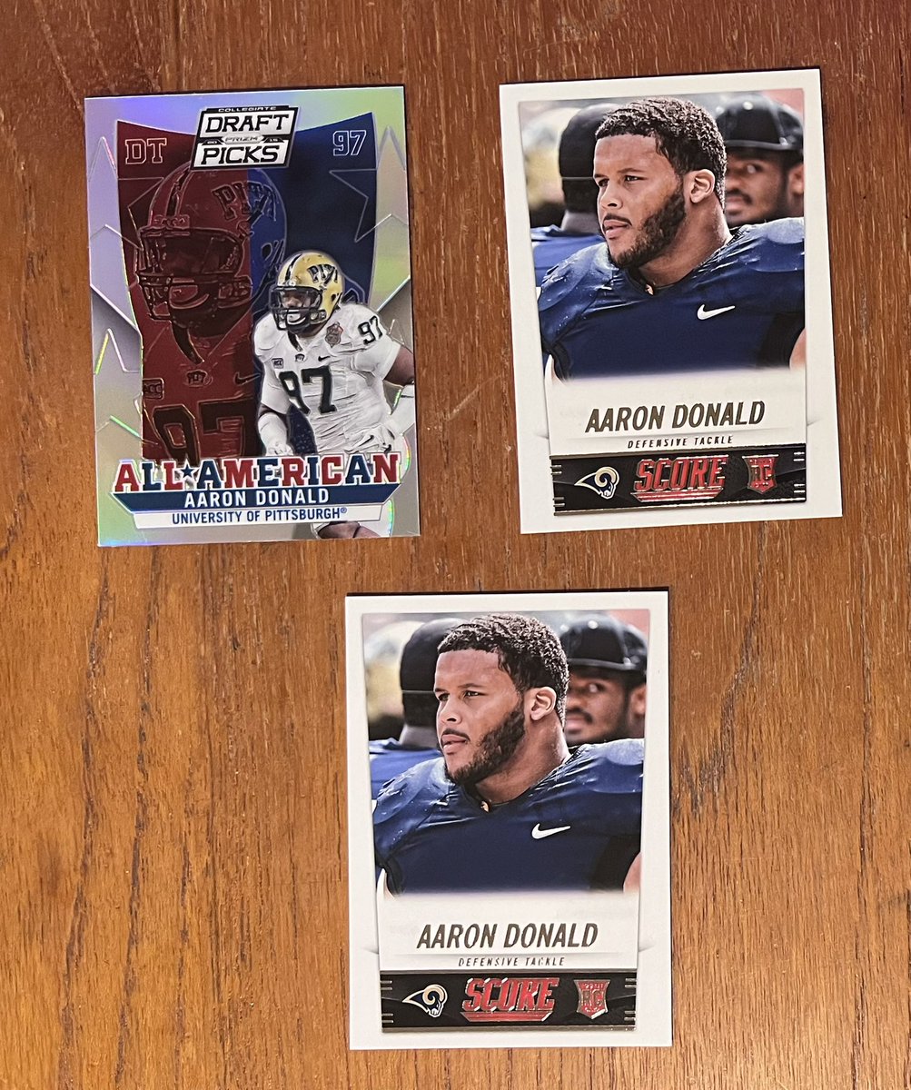 CardsCollects's tweet photo. Aaron Donald Rookie Card Lot. #nfl #thehobby #whodoyoucollect https://t.co/B3GBWCAiqq
