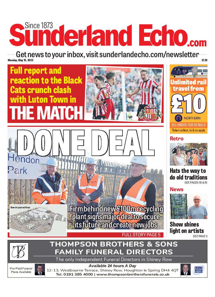 Today front page @SunderlandEcho

Norwegian company Wastefront AS hopes to create the equivalent of 70 full-time jobs with its facility at the Port of Sunderland.

#buyapaper #LocalNews #Sunderland #jobsmarket #goodreads #sunderlandjobs