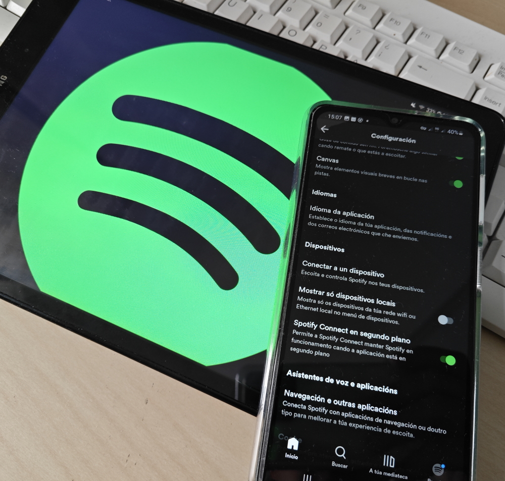 🎶 Milleiros de cancións en galego pódense escoitar desde hai tempo en <a href="/Spotify/">Spotify</a>, exportando a nosa lingua a todos os recunchos do planeta

📣 Desde hoxe a plataforma dá un paso máis e incorpora o galego aos seus idiomas de uso, un proceso no que tivo a colaboración da <a href="/Xunta/">Xunta de Galicia</a> 👏