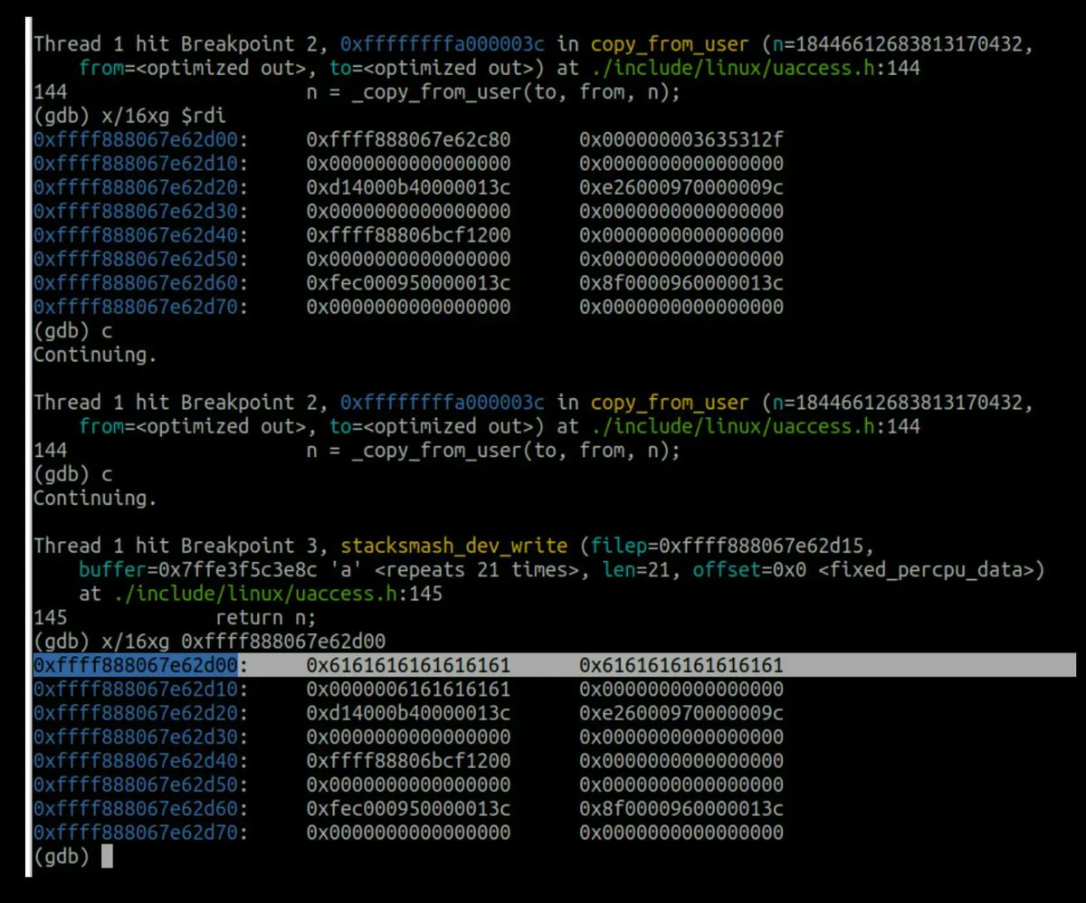 0xor0ne's tweet image. Excellent introduction series on Linux kernel exploitation by Keith Makan 

Debugging: blog.k3170makan.com/2020/11/linux-…
Stack overflow: blog.k3170makan.com/2020/11/linux-…
Privilege escalation: blog.k3170makan.com/2021/01/linux-…

#cybersecurity