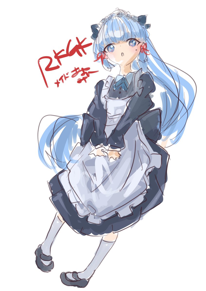 神里绫华 「綾華rkgk メイドさん」|みりかれっとさん/み(椿印の’み‘)のイラスト