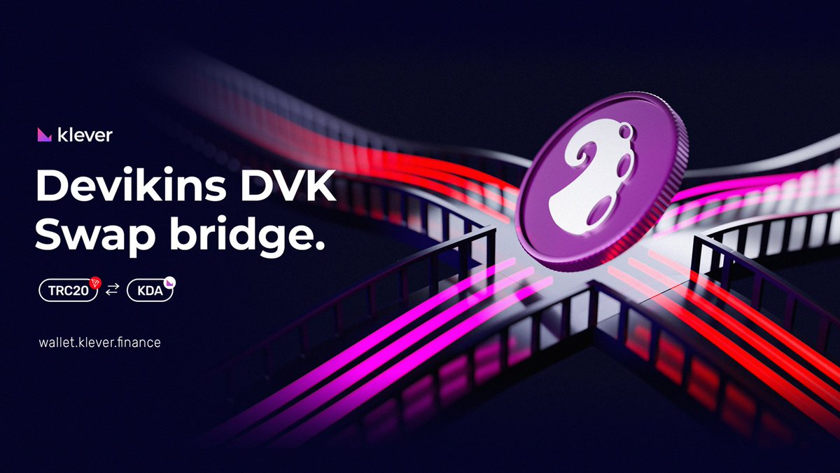 Get swapping #KleverFam 🔥

🔀 We're thrilled to announce that #KleverWallet K5 now supports a NEW <a href="/devikins_game/">Devikins</a> swap bridge!

🔄 DVK (#TRC20) ↔️ $DVK (KDA) 

Unlock greater the power of K5 now ⤵️
onelink.to/455hxv