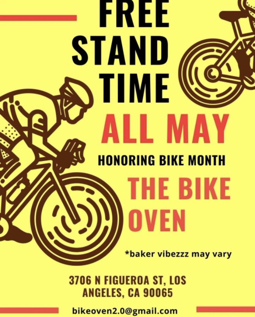 #comedycrawl 5/15/23 #NationalChocolateChipDay 
before comedy today, if you’re in LA, you can have free stand time <a href="/bike_oven/">The bike oven</a> to repair your bike for this whole month