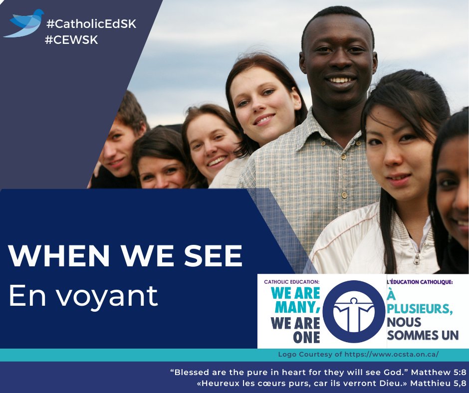 When we see: God calls us to be united and for all God’s people to be one. We come to greater unity when we see and embrace our differences and all that makes us unique. #CEWSK #CatholicEdSK #WeAreManyWeAreOne
