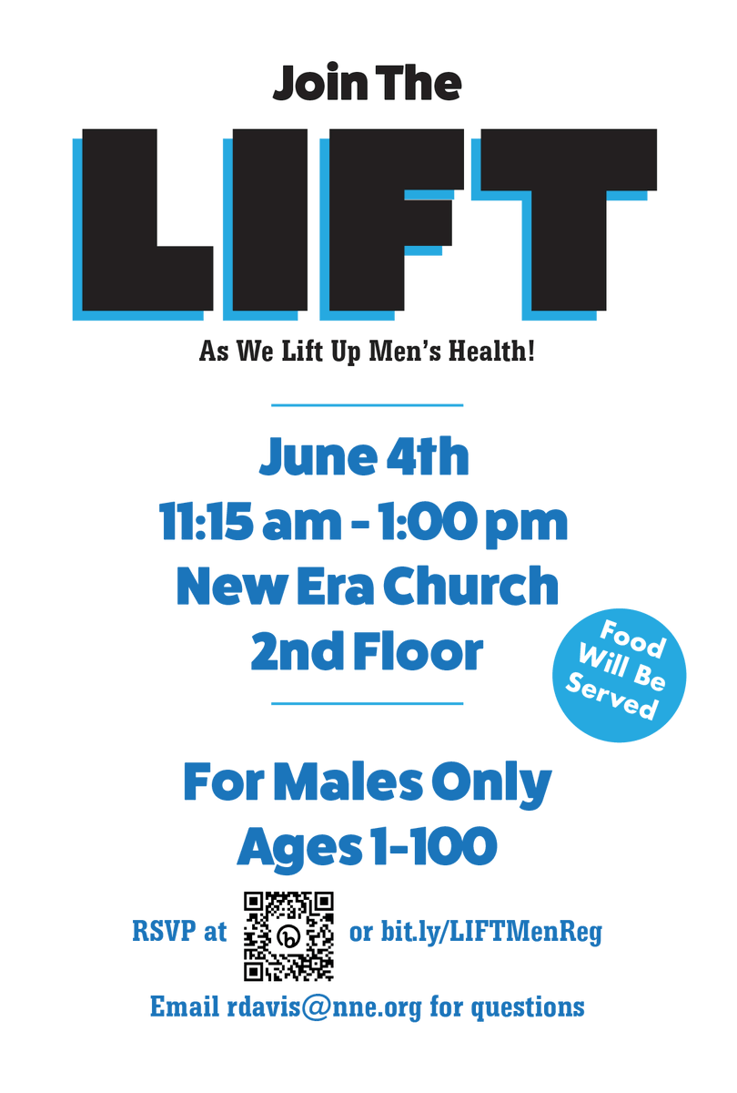RSVP for the next Lift Men's Event on June 4th! RSVP at bit.ly/LIFTMenReg or email rdavis@nne.org