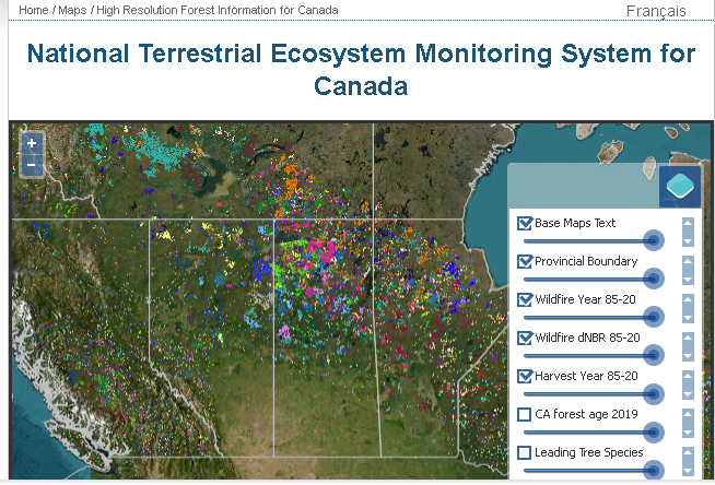 You've seen the news or the smoke! Wildfire season has started! 
If you need info on locations that have burned previously (or the magnitude of that burning) or #landcover or dominant tree species or structure or age or... 
Have a look at the #opendata at:
opendata.nfis.org/mapserver/nfis…