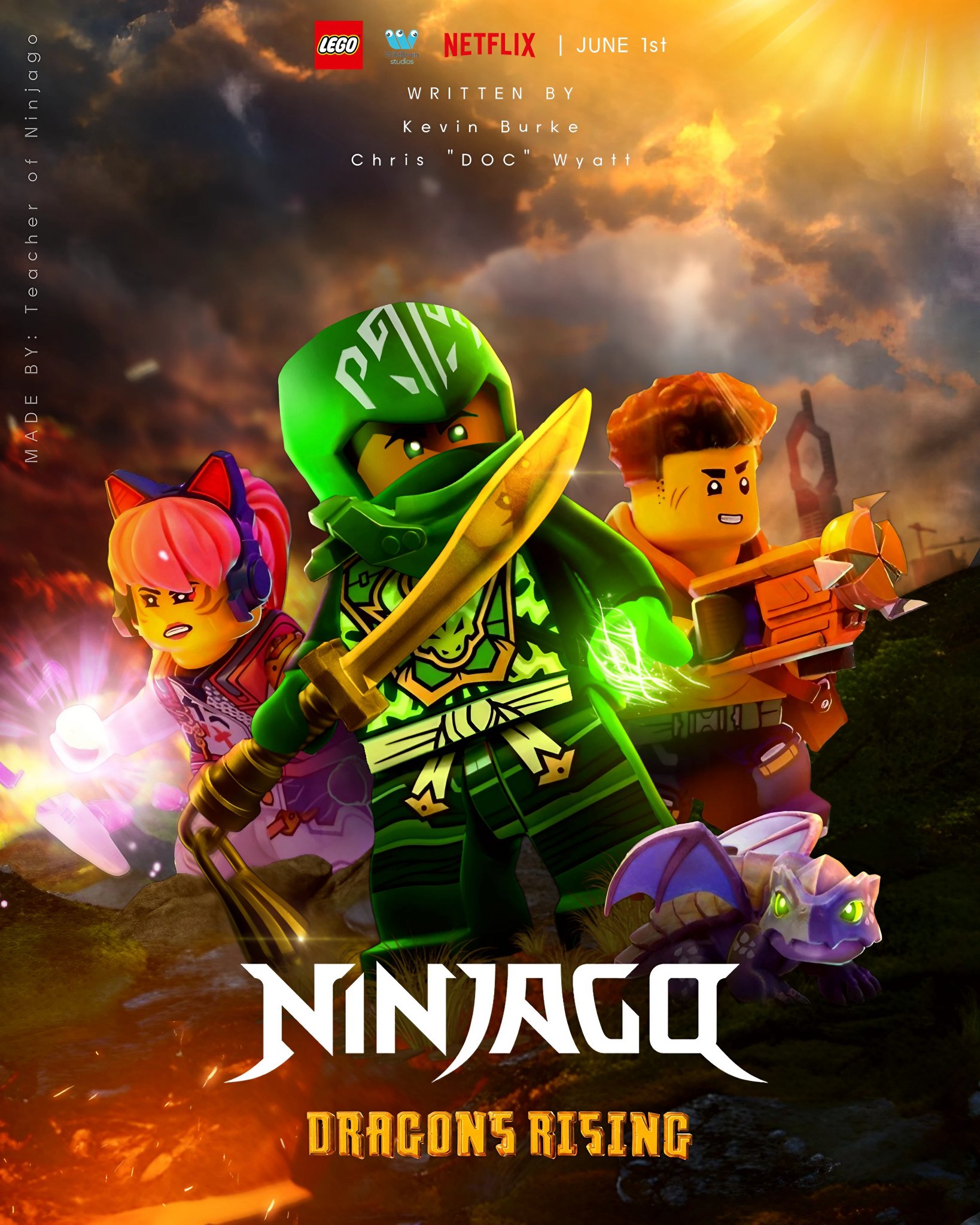 LEGO NINJAGO DRAGONS RISING POSTER MADE BY HAMADA NINJA