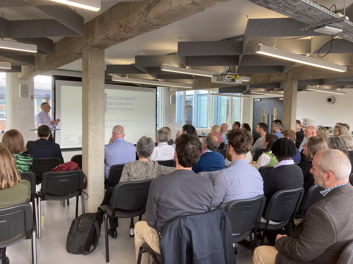 Great to see so many geographers together in one room for Government Geography Awards #GiG2023