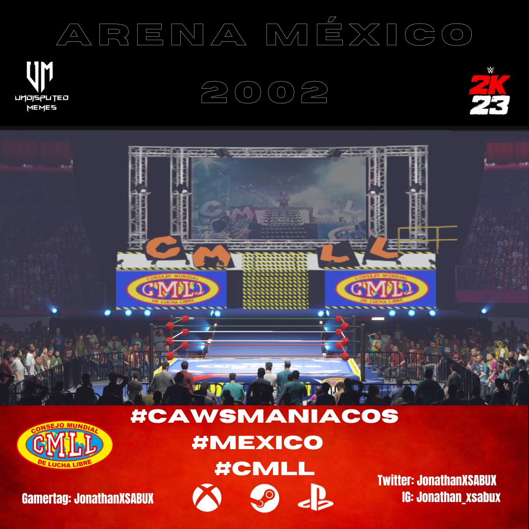Llegó la nostalgia!
Ya disponible en todas las consolas La Arena México #CMLL versión 2002 en #WWE2K23
