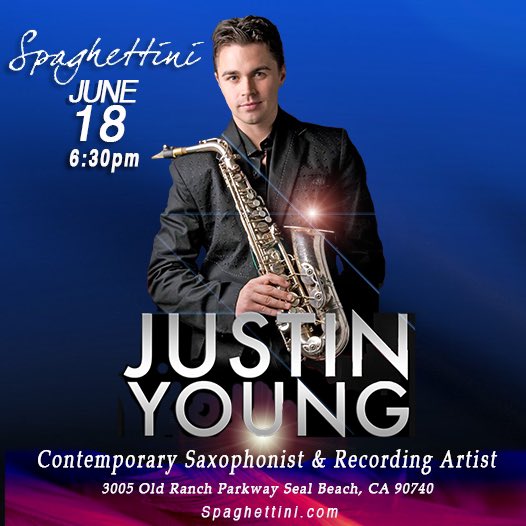 justinyoungsax's tweet photo. Fathers Day 2023! 
June 18th 6:30pm Show 
Join us at @SpaghettiniJazz in Seal Beach, California. Ticket info: https://t.co/jWkxFtYeJP https://t.co/dlmuoVww6E