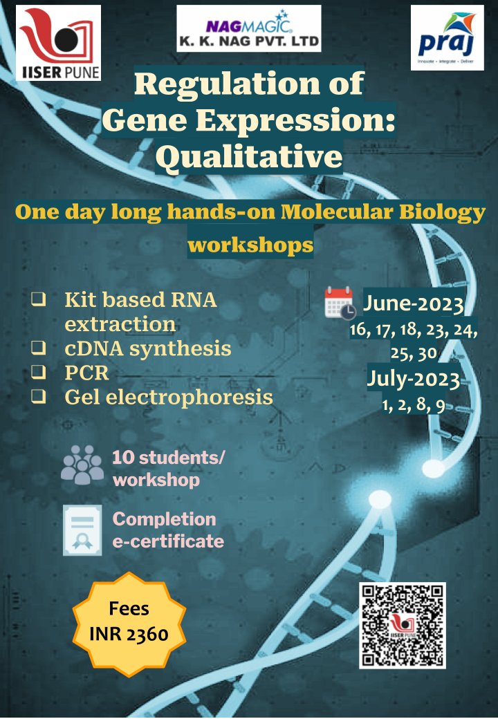 SutirthDey's tweet photo. After the basic Molecular Biology workshops, it is time to up the game a notch. Announcing the Advanced (College + MSc) Workshops on "Regulation of gene expression: qualitative"
To apply: https://t.co/6mQ22jQPqZ
Kindly consider spreading the word. https://t.co/SBlFr85HQh