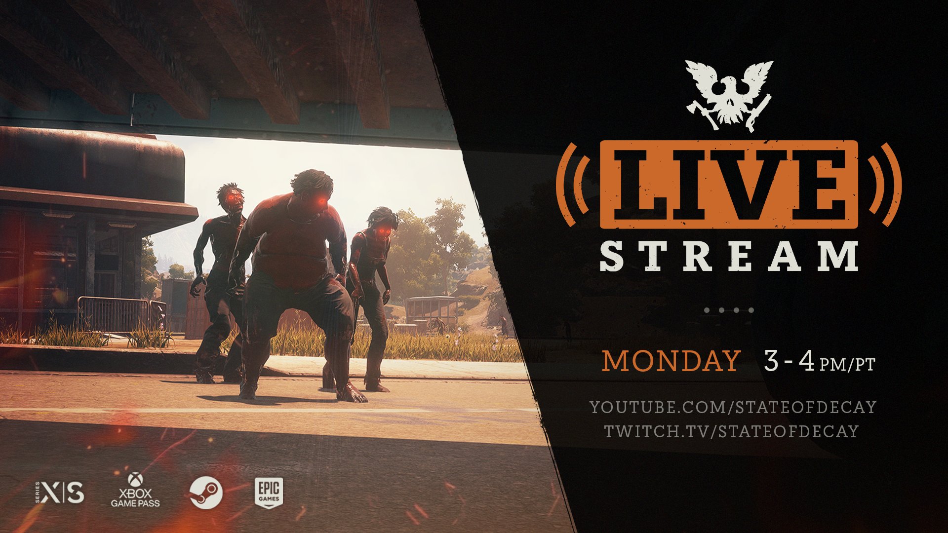 State Of Decay 2 on X: Don't forget to tune in for details of our