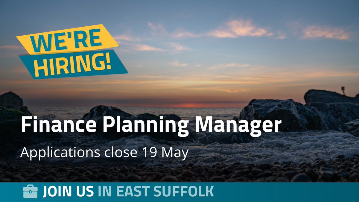 We are looking for an exceptional professional to be responsible for the operational management of the Financial Planning team.

This role could be based in Woodbridge or Lowestoft.
Applications close 19 May:
bit.ly/3o5uohG

#JoinEastSuffolk