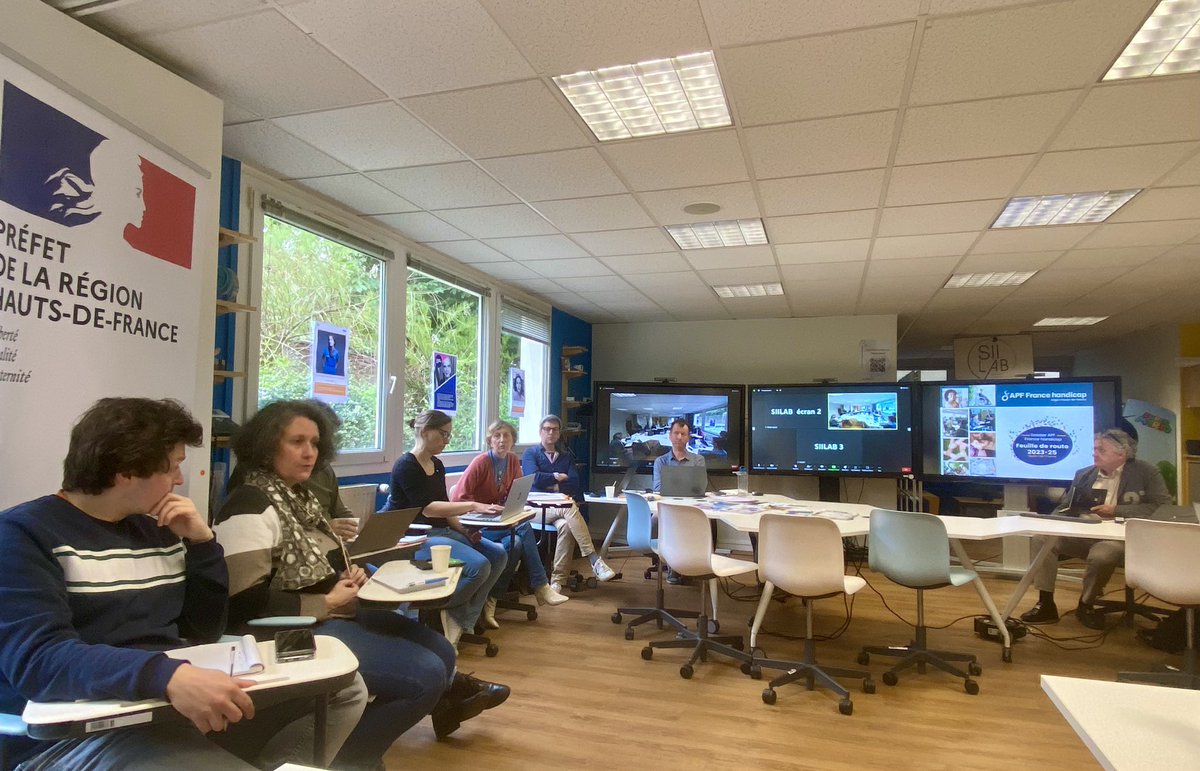 FKhansari's tweet photo. Très heureux d’avoir pu participer au @SIILABHDF à un temps de travail très riche entre les équipes de @CressHdf et @apfhandicap Hauts-de-France
Fil rouge ➡️ quels leviers ESS pour une société plus inclusive ? 
De belles perspectives de partenariats ! 👏🏻#ESS #ESSHDF #handicap https://t.co/fZkvdhL1Hm