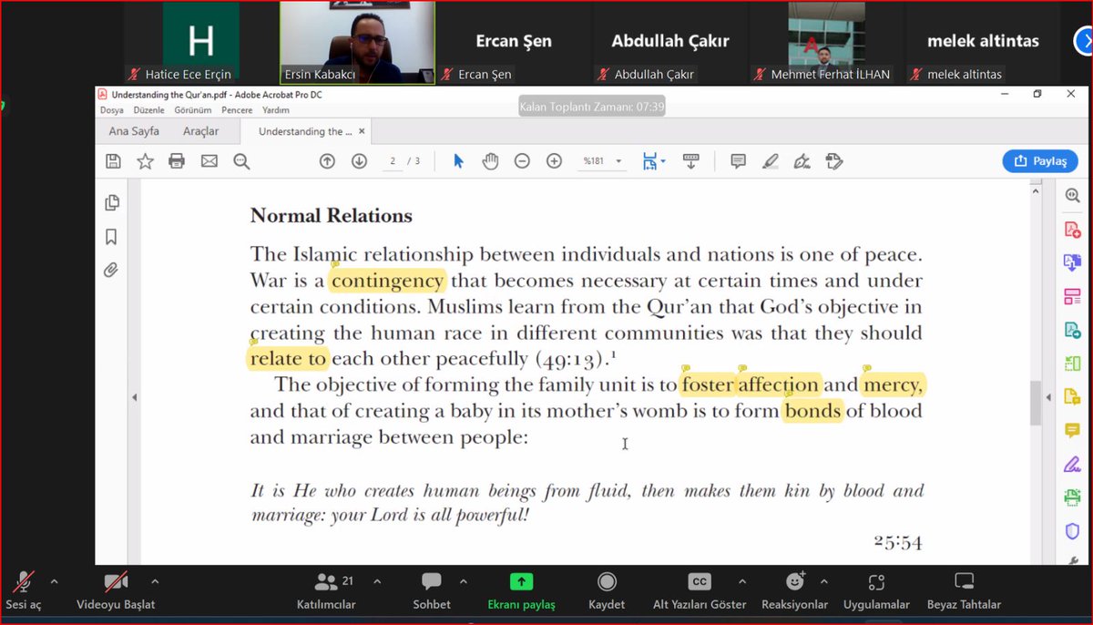 HİSAM bünyesinde yaptığımız İlahiyat Temel Alanına İlişkin İngilizce Metin Okumalarına devam ediyoruz