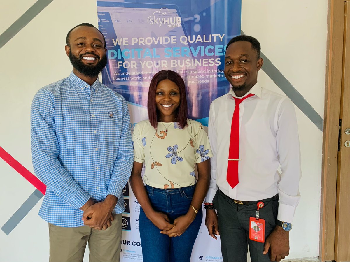 Earlier today we visited @SKYHubNigeria to discuss how we can co sponsor SKN savings and loans compatriots interested in their digital skills training.

We had fruitful discussions how this program can aid SKN compatriots grow their #businesses/skills.
1/…