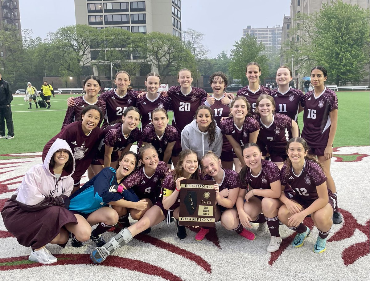 UHigh_Maroons's tweet photo. U-High Chicago Maroons. The soccer team wins IHSA 1A Regional Championship match over Catalyst Maria on a rainy day on Jackman Field. Sectional match at Manteno vs Coal City Tuesday at 4:00. #MaroonPride #IHSA #SeniorsRule https://t.co/sIfG9EET3L