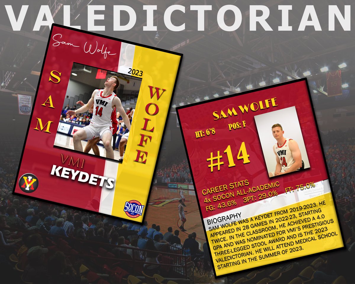 VMI Basketball on Twitter: "Huge congratulations to Sam Wolfe on being