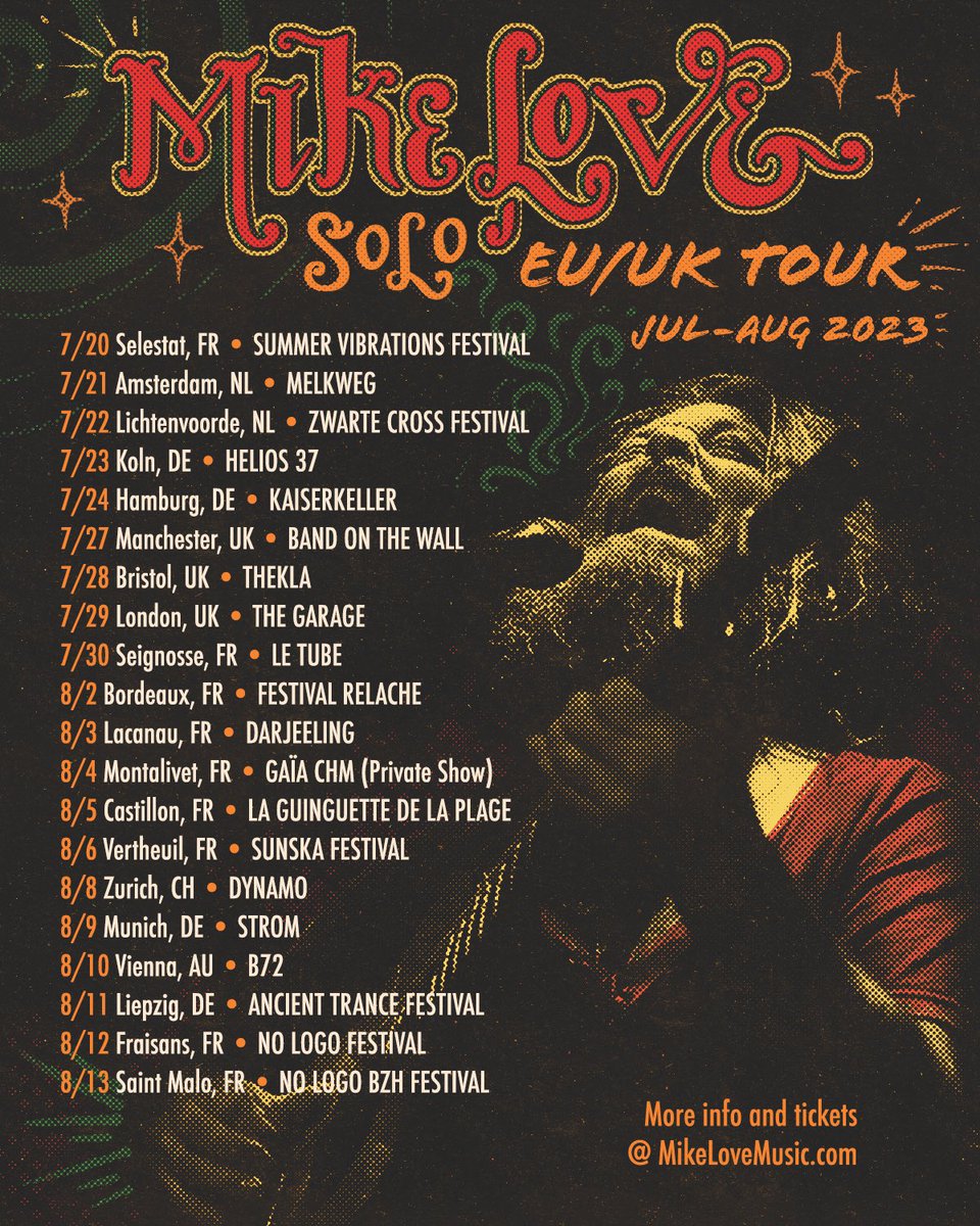 Europe get ready! I’m so excited to spend the summer with you. I’ll be playing some amazing festivals and some intimate club shows as well.

What show will I see you at?