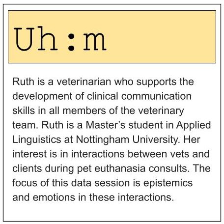 DATA SESSION: We are delighted to announce our next data session. On Monday 22nd May at 1:30pm UK Time, we welcome Ruth Serlin to present data from interactions between vets and clients. Zoom link and transcript will be sent this Thursday. 
We look forward to welcoming you 😊